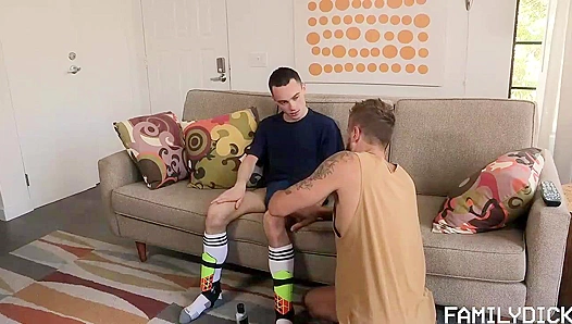 Joe Ex Devours Wesleys Massive Shaft — Hungry twink craves big stepdaddy energy –