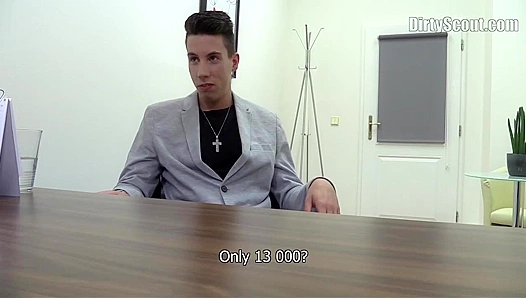 Flamboyant Stud Takes Hard Ride on Desk – Wild Scout Initiation Gone Hot – 18+
