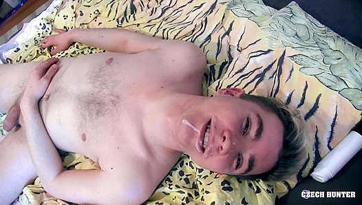Chubby Czech Boy Gets Pounded Deep, Cries Out While Cumming Hard Bareback — CzechHunter