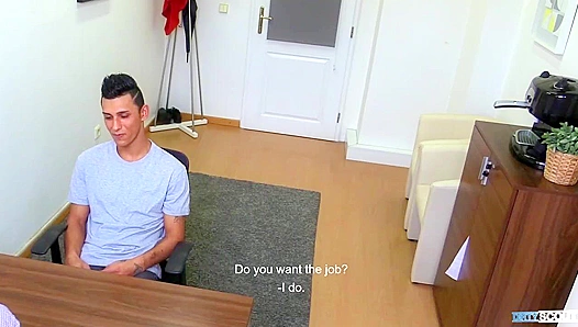 Tattooed Stud Bends Over Desk for Rough Anal Ride – DirtyScout 18+