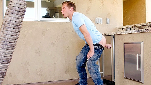 Johnny Hill Takes Huge Load from Stallion Neighbor Elye Black — Hot Patio Poundin 18+