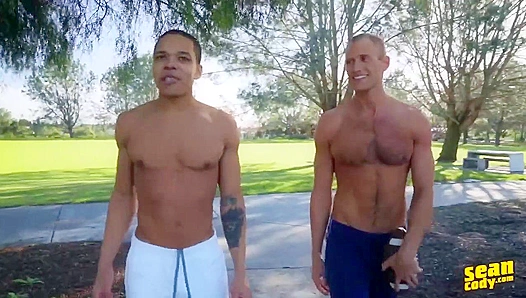 Blake Maddox Rides Hard — Hot interracial action in the steam room – GayXXX 18+