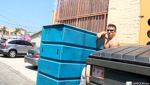 Adam Russo Takes Huge Load Down His Throat – Steamy Backroom Blowjob Scene – GayXXX