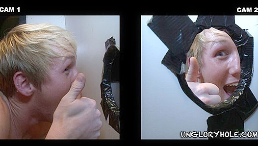Zac Blake Deepthroats Hayden Chandlers Hard Cock Through a Glory Hole – Steamy Blowjob Fun