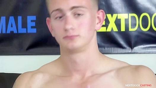 Buff Blond Jock Masters Himself While Neighbor Watches—XXXCast 18+