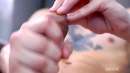 Alex Kir Moans Softly While Jerking Off Hard in the Armchair – JAWKED