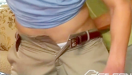 Sun-Drenched Passion: Roman Rides Tonys Hard Cue Stick by the Pool – Falcon Studios