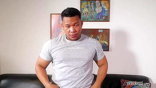 Jackson DaSilvas Thick Thighs Squeeze His Huge Hard-on – Hot Solo Session