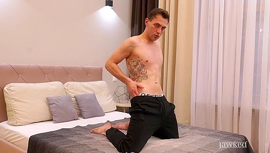Alex Vens Gets Stretched Wide Over a Massive Mattress — Jawked Hard