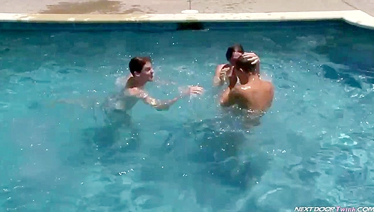 Neighbors Collide: Hot Twink Threesome Action with Nick, Elijah Cody – 18+