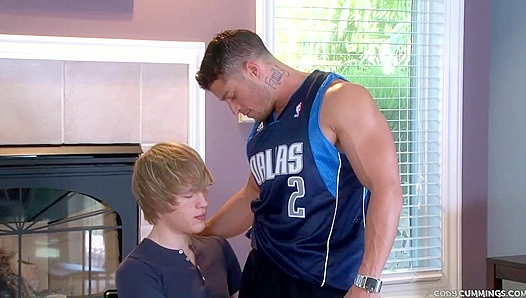 Cody Cummings Dominates Horny Cute Corey Jacobs in Blowjob Session – 18+