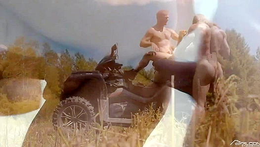 Sun-Drenched Studs Go Raw Outdoors — Hot Bareback Action – Falcon Studios