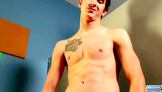 Axel Wolf Jerks Off Watching His Horny Neighbor — Peeked Too Long, Now Its On