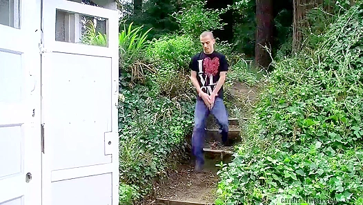 Outhouse Fever: Twins Swap Spit While Sucking Philip Chris Raw – GayPorno Hub 18+