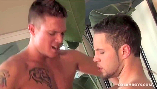 Skyler Caine Wolf Hudson Soaked in Cum — CockyBoys Gang Bang Scene