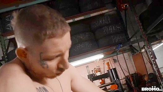 Aiden Zach Goes Hard in Hot Garage Booty Call – Raw Gay Sex Action
