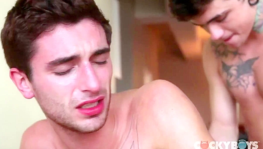 Hardcore Couch Fuck: Jake Bass Dillon Rossi Double Penetration Ride – CockyBoys