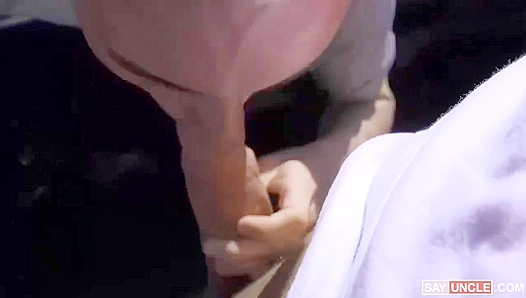 Drake Magnum Takes Joe Exs Huge Cock Deep – Epic Blowjob Classic – SayUncle