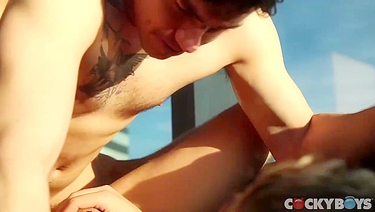 Jake Bass vs Lukas Grande: Steamy Bareback Battle – CockyBoys