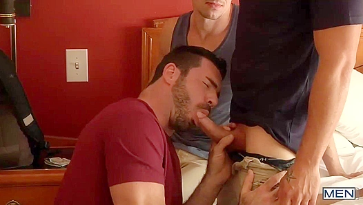Savage threesome ride: Darin Silvers Billy Santoro dominate jack hunter – 18+