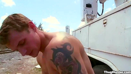 Trent Rocks Him Hard Trackside — Raw Power Deep Thrusting ThugHunter