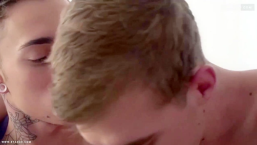 Bjrn Gags on Marks Massive Cock — Cheeks Split Wide Open – GayXXX