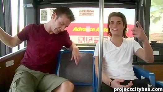 Tyler Bentley Gets Drenched in Kevin Crows Cream on Bus Ride – Hot Gay Scene