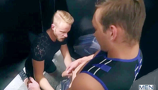 Double Trouble: Kaleb Liams Hot Tag Team Action in Club Stall – 18+