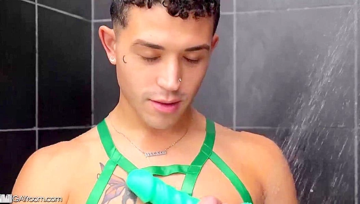 Darron Bluu Jamie Sanders Dominate in Hot, Slick Shower Sex – Prone Raw
