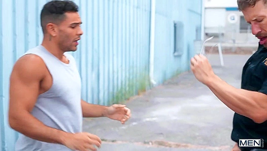 Damian Takes Hard Ride from Cops Thick Rod—Full Patrole Pounding Action
