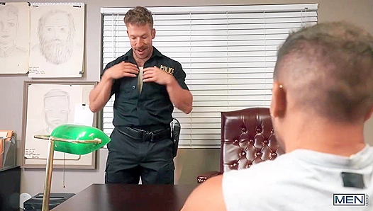Damian Takes Hard Ride from Cops Thick Rod—Full Patrole Pounding Action