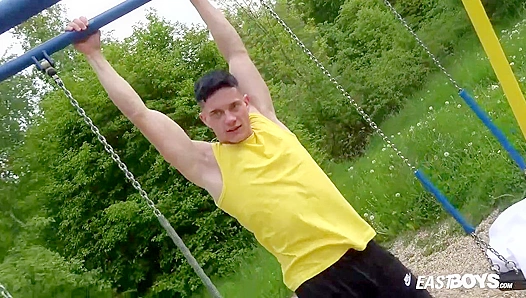 Muscle God Shows Off His Thick Bulge — Prideful Flex by EastBoys