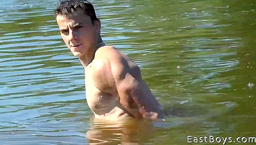 Oiled-Up Eager: Ronnies Steaming Handjob Session in the RV – EastBoys Hotness