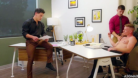 Justin Nico Ignites Boardroom Passion in Hot Office Threesome – ASGMax Originals