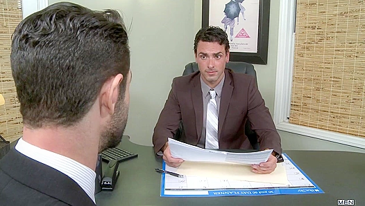 Jacked Ryan Dominates Dean Monroe in Hot Office Sex – 18+