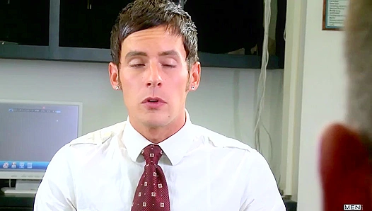 Tyr Alexander Takes Center Stage: Hot Office Blowjob Session – GayPornXL 18+
