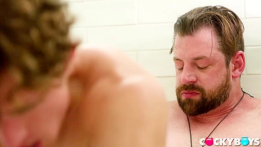Hot Shower Action: Andrew Stark, Greyson, Myles Get Dirty – CockyBoys 18+