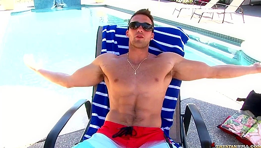 Tristan Bulls Steaming Outdoor tease – Smokin Hot Gay Eye Candy – 18+