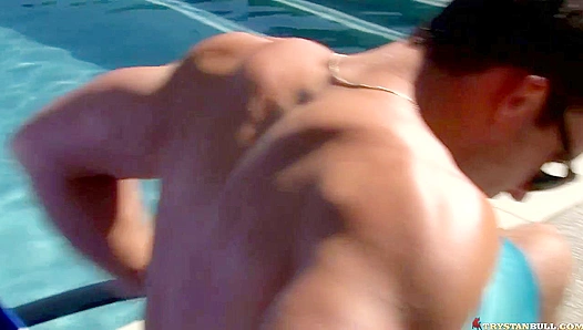 Sun-Kissed Release: Trystan Bull Spurts Hot Loads Poolside – 18+