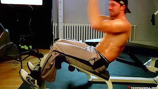 Brunette Beast Rips Through Workout — Dripping Heat Muscle Lust – GayWorkouts 18+