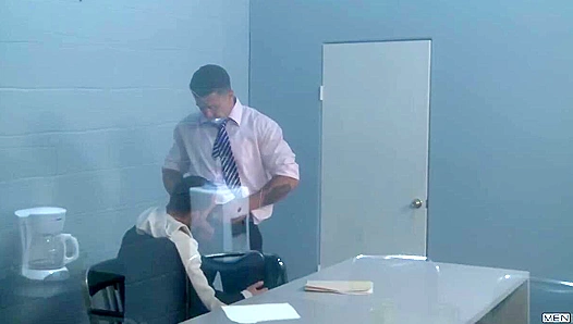 Hot Interrogation Lust: Damien Stones Crew Ignites Steamy Cum Exchange – 18+