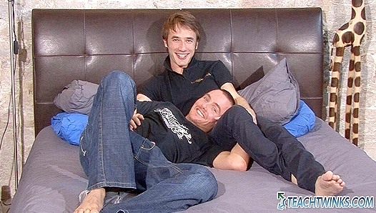 Hard Lessons: RJ Trains Horny Twink Andy In Deep Anal Play – GayPornLessons