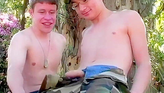 Rough Outdoor Lust: Two Horned Grunts Bareback Under Open Sky – GayPornX 18+