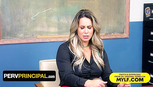 Hot Milf Teacher Tempts Horned Principal After StepDaughters Wild School prank – steamy