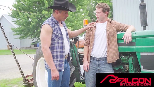 Sweaty Latino Mechanic Rides Hard Dick After Tractor Repair — Falcon Studios