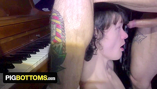 Tattooed Stud Turns into the Crews Pliable Ass Princess — Addicted to Anal Play
