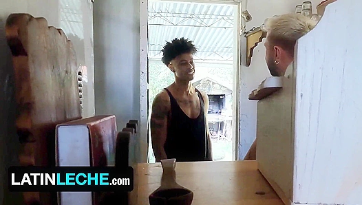 Morning Heat: Two Horny Latinos Swap Deep-Throat Blowjob Action – 18+