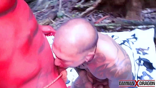 Wild Passion Unleashed: Kemono Dragon Damien Takes Hardcore Outdoor Sex – 18+