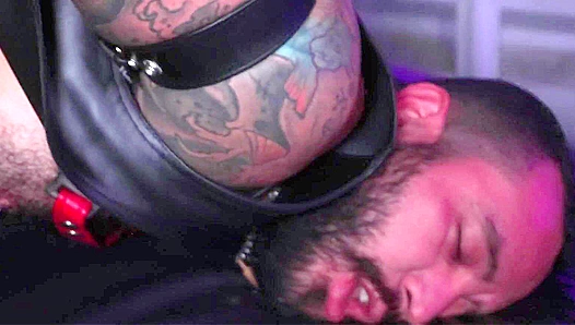 Leather StepDaddy Feasts on Ass Before Riding This Hung Latino Stud – Men Over 30