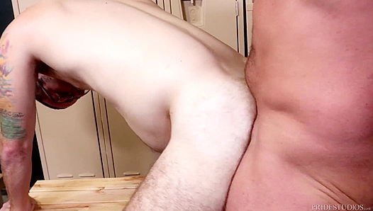 Young Stud Swallows Hard as Jock Unloads Deep — Steamy Lockers Finish – ExtraBigDicks
